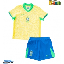 Brasil Hjemmedraktsett Barn Copa America 2024 Kortermet (+ Korte bukser)